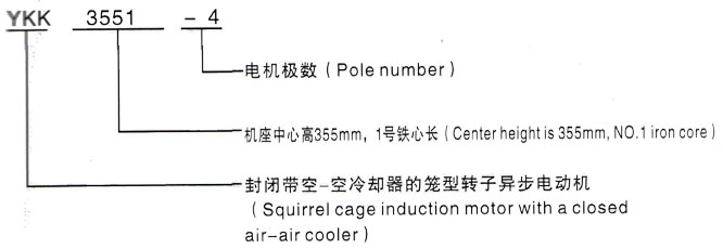 YKK系列(H355-1000)高压YKK4504-4三相异步电机西安泰富西玛电机型号说明